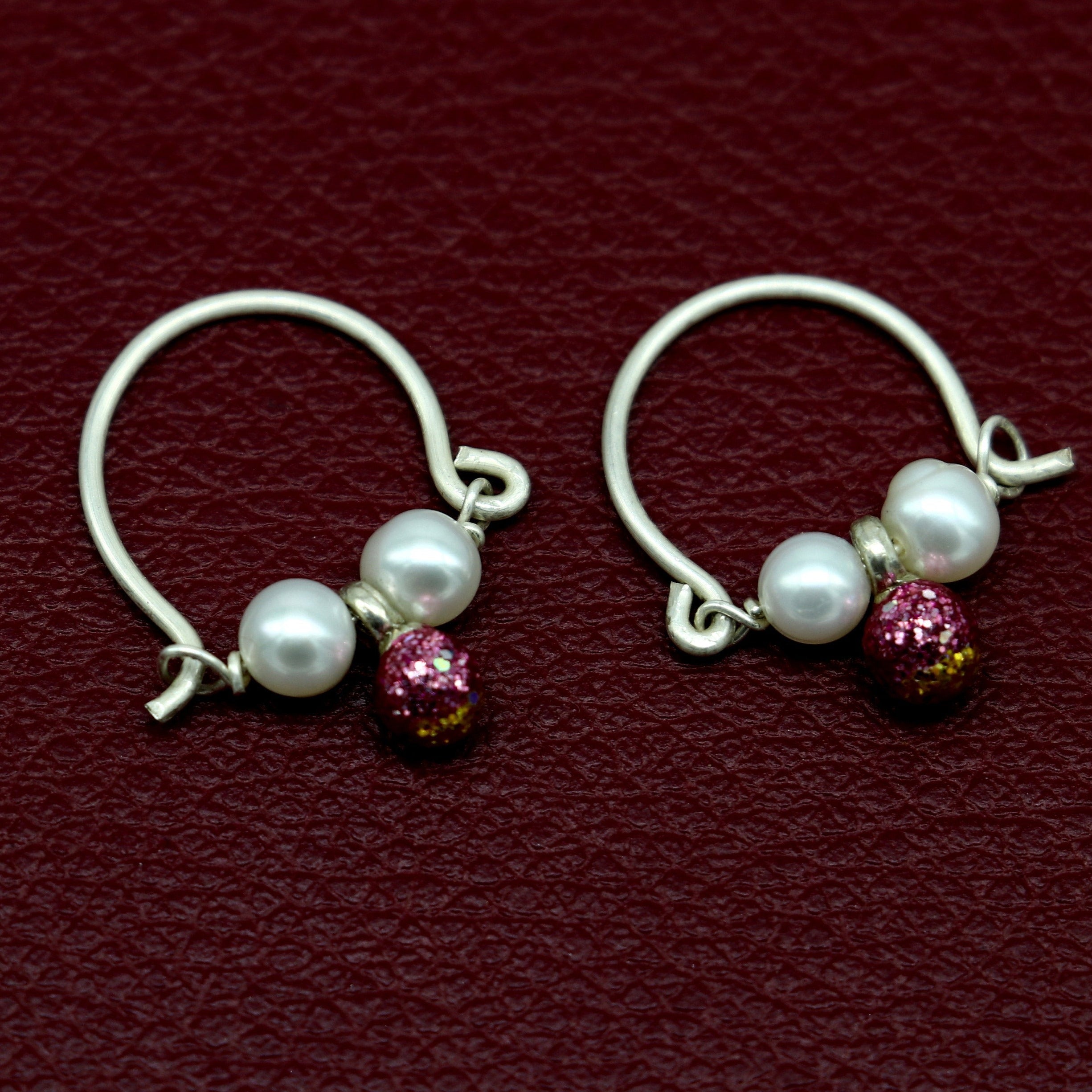hoop earrings in 925 silver Bali style for men and women - webid:1818